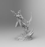 F534 - Demon Girl Character design, The Succubus Statue, STL 3D model design printable download files