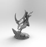F534 - Demon Girl Character design, The Succubus Statue, STL 3D model design printable download files