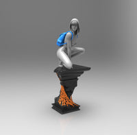 E268 - Comic character design, The Spider Gwan with backpack, STL 3D model design print download files