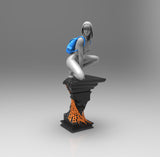 E268 - Comic character design, The Spider Gwan with backpack, STL 3D model design print download files