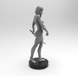 A689 - Samurai character design, NSFW Samurai with double katana, STL 3D model design print download file