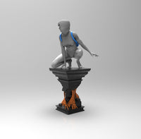 E268 - Comic character design, The Spider Gwan with backpack, STL 3D model design print download files