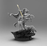 A693 - Legendary Character design, The Oodin with wolf statue, STL 3D model design print download files