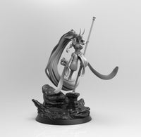 A678 - NSFW character design, The demonic war monk female statue, STL 3D model design print download files