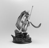 A678 - NSFW character design, The demonic war monk female statue, STL 3D model design print download files