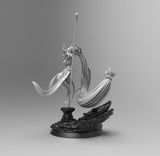 A678 - NSFW character design, The demonic war monk female statue, STL 3D model design print download files
