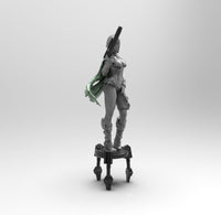A696 - Movies character design, The Lady mdn hot figure with gun, STL 3D model design print download files