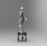 A696 - Movies character design, The Lady mdn hot figure with gun, STL 3D model design print download files