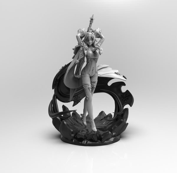 A718 - NSFW anime character design, Yura character statue, STL 3D model design print download files