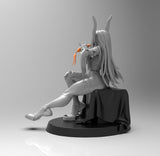 A731 - Anime character design, The rabbit fighter with carrot, STL 3D model design print download files