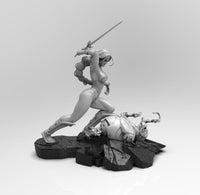 A737 - Comic character design, The WW gurk vs mecha robot, STL 3D model design print download files