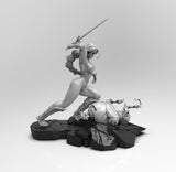 A737 - Comic character design, The WW gurk vs mecha robot, STL 3D model design print download files