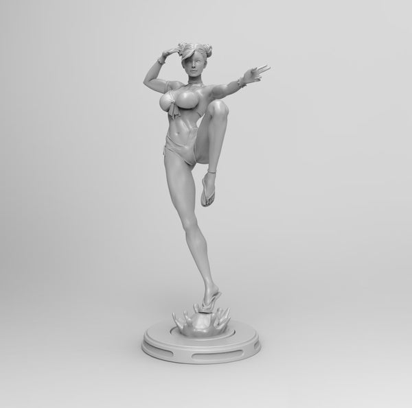 B180 - Games Character design , Chun lee the bikini version, STL 3D model design print download file