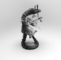 E254 - Games Character design, The Gran Color Fantasia girl with dragon, STL 3D model design download print file