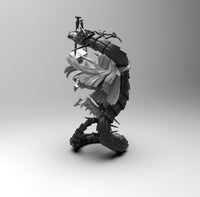 E254 - Games Character design, The Gran Color Fantasia girl with dragon, STL 3D model design download print file