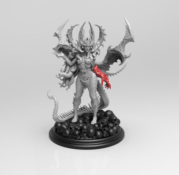 A757 - Demonic character design, The demon witch, STL 3D model design print download files