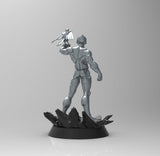 A767 - Comic character design, The Silverhawk with hawk, STL 3D model design print download files