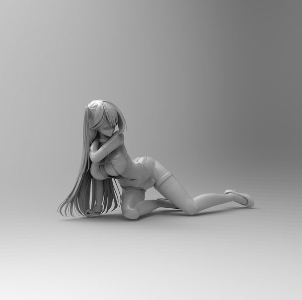 B182 - Waifu character design, The King yu sexy girl statue, STL 3D model design print download files