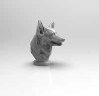 A751 - Animal dog bust statue, The Cute Corgi bust statue, STL 3D model design print download files