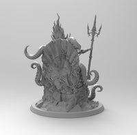 A200 - Legendary creature design, THe queen of the sea with trident, STL 3D model design print download file
