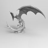 A194 - Legendary creature design, The Wyvern dragon statue, STL 3D model design download print file