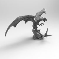 A194 - Legendary creature design, The Wyvern dragon statue, STL 3D model design download print file