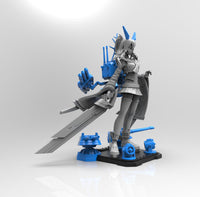 E250 - Anime character design, The Aya nami Girl With full weopon ,STL 3D model design print download files