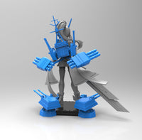 E250 - Anime character design, The Aya nami Girl With full weopon ,STL 3D model design print download files