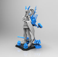E250 - Anime character design, The Aya nami Girl With full weopon ,STL 3D model design print download files