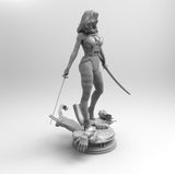 F523 - NSFW Comic character design, Female Magic double sword, STL 3D model design print download file