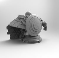 A681 - Comic character design, The Eagle jet guy bust, STL 3D model design print download file