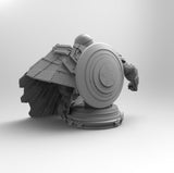 A681 - Comic character design, The Eagle jet guy bust, STL 3D model design print download file
