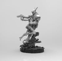 E251 - Games character design, The Alpaseed with robot statue, STL 3D design print download files