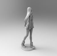 A471 -  Games Character design, FF Tifa waifu, STL 3D model design print download file