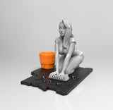 E070 - Cartoon character design, The 12am Girl with hot body statue, STL 3D model design print download files