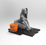 E070 - Cartoon character design, The 12am Girl with hot body statue, STL 3D model design print download files