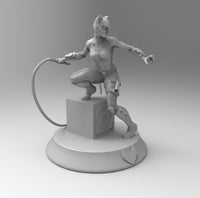 F520 - Comics character design , A cat women with safe , STL 3D model design print download file