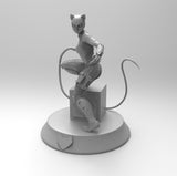 F520 - Comics character design , A cat women with safe , STL 3D model design print download file