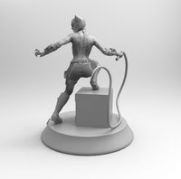 F520 - Comics character design , A cat women with safe , STL 3D model design print download file