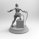 F520 - Comics character design , A cat women with safe , STL 3D model design print download file