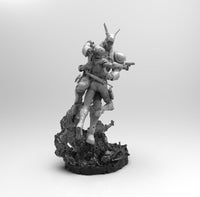 E251 - Games character design, The Alpaseed with robot statue, STL 3D design print download files