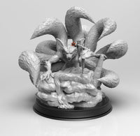 E063 - Anime character design , The narutuu with fox design statue, STL 3D model design print download files