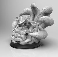 E063 - Anime character design , The narutuu with fox design statue, STL 3D model design print download files