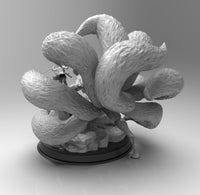 E063 - Anime character design , The narutuu with fox design statue, STL 3D model design print download files