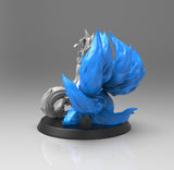 E062 - NSFW character design, The kimino Ahri with Fox design, STL 3D model design print download files