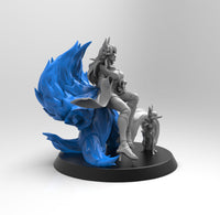 E062 - NSFW character design, The kimino Ahri with Fox design, STL 3D model design print download files