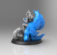 E062 - NSFW character design, The kimino Ahri with Fox design, STL 3D model design print download files
