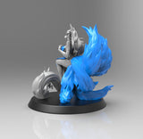 E062 - NSFW character design, The kimino Ahri with Fox design, STL 3D model design print download files