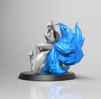 E062 - NSFW character design, The kimino Ahri with Fox design, STL 3D model design print download files