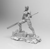 E061 - Cyborg character design, The Sexy cyborg girl with blade, STL 3D model design print download files